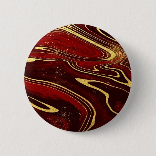 Burgund und Gold-Marmor Button (Vorderseite)