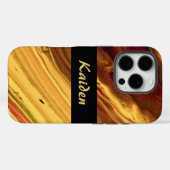 Burgund und Gold-Marmor Case-Mate iPhone Hülle (Rückseite (Horizontal))