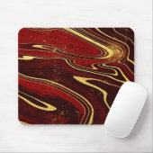 Burgund und Gold-Marmor Mousepad (Mit Mouse)