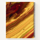 Burgund und Gold-Marmor Notizblock (Rückseite)