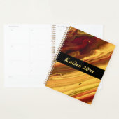 Burgund und Gold-Marmor Planer (Anzeige)