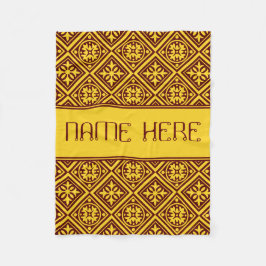Burgund und Gold Moderne Individuelle Name Blanket Fleecedecke
