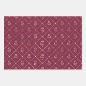 Burgund und Gold Paris Geschenkpapier Set (Vorderseite 2)