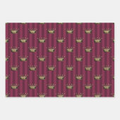 Burgund und Gold Paris Geschenkpapier Set (Vorderseite 2)