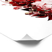 Burgund und Gold Quinceñera Willkommen Printable Poster (Ecke)