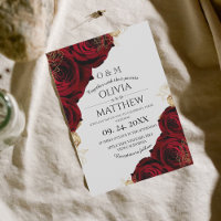 Burgund und Gold ⎮ Rote Rose Blume Hochzeit