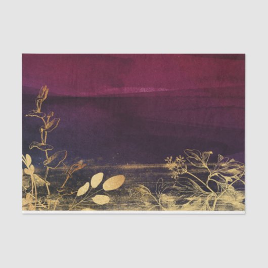 Burgund und Gold Seidenpapier (Vorderseite)