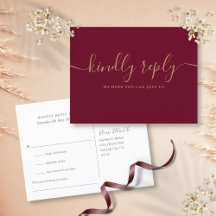 Burgund und Gold Song Request UAWG Postcard