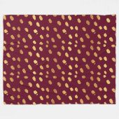 Burgund und Gold Wurfdecke Fleecedecke (Vorderseite (Horizontal))