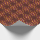 Burgund und Goldfall Karierte Umschlagpapier Geschenkpapier (Ecke)