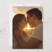 Burgund und Goldfall Rustikales Foto Hochzeit Save The Date (Rückseite)