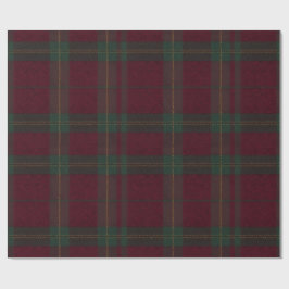 Burgund und grün karierter Tartan-Geschenkpapier Geschenkpapier