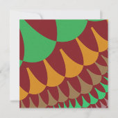 Burgund und Grüne Skala Einladung (Vorderseite)