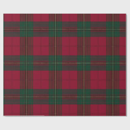 Burgund- und Grünkarierter Tartan-Geschenkpapier Geschenkpapier
