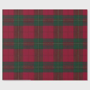 Burgund- und Grünkarierter Tartan-Geschenkpapier Geschenkpapier