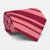Burgund und Korallenstreifen Krawatte (Gerollt)