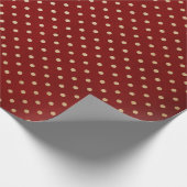 Burgund und Kraft Retro Weihnachten Geschenkpapier (Ecke)