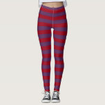 Burgund und Lila Streifen Leggings<br><div class="desc">Abstrakte Digitalkunst Bordeaux und lila Streifen</div>