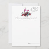 Burgund und Navy Brautparty Degustation Einladung (Vorderseite)