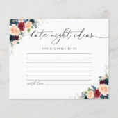 Burgund und Navy Date Night Idecard (Rückseite)