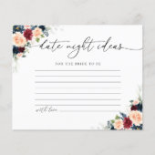 Burgund und Navy Date Night Idecard (Vorderseite)