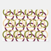 Burgund und Olivenöl mit Cremeumhüllungspapier Geschenkpapier Set (Vorderseite 3)