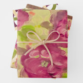 Burgund und Olivenöl mit Cremeumhüllungspapier Geschenkpapier Set (Beispiel)