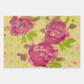 Burgund und Olivenöl mit Cremeumhüllungspapier Geschenkpapier Set (Vorderseite)