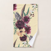 Burgund und Pfirsich Zeitgenössische Badehandtüche Badhandtuch Set (Handtuch)