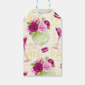 Burgund und Pink Paris Mode Geschenkanhänger (Rückseite)