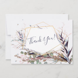 Burgund und Pink Wilde Blume Danke Karte