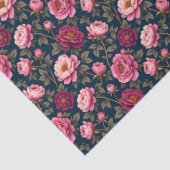 Burgund und rosa Blume Seidenpapier (Detail)