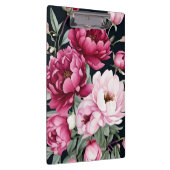 Burgund und rosa Blüte auf schwarz Klemmbrett (Rechts)