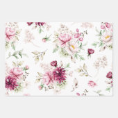 Burgund und rosa Erdnüsse Geschenkpapier Set (Vorderseite 3)