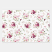 Burgund und rosa Erdnüsse Geschenkpapier Set (Vorderseite)