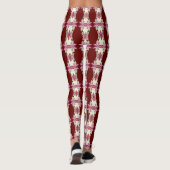Burgund und Rosa Floral Leggings (Rückseite)