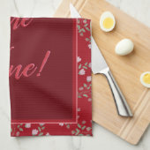 Burgund und Rosa Geschirrtuch (Viertel Falte)