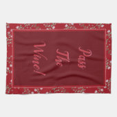 Burgund und Rosa Geschirrtuch (Horizontal)