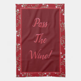 Burgund und Rosa Geschirrtuch