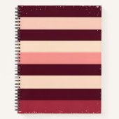 Burgund und rosa Grunge Streifen Notizblock (Vorderseite)