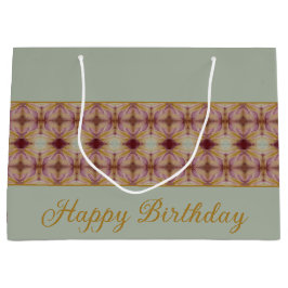 Burgund und rosa mit Aquamarin Große Geschenktüte