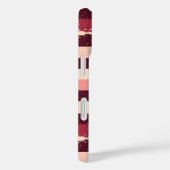 Burgund und rosa Streifen Grunge Case-Mate iPhone Hülle (Rückseite / Rechts)