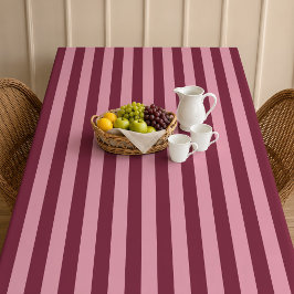 Burgund und rosa Streifenmuster kräftiges Kirschro Tischdecke
