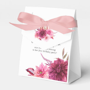 Burgund und rosafarben Herbst Kürbis Geburtstag Geschenkschachtel