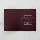 Burgund und Rose Bloral 50 Hochzeitstag Karte (Innenseite)