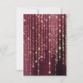 Burgund und Rose Gold Brautparty Einladung (Rückseite)