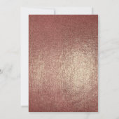 Burgund und Rose Gold Foil Fabric Wedding Einladung (Rückseite)