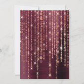 Burgund und Rose Gold Sweet 16 Save the Date Einladung (Rückseite)