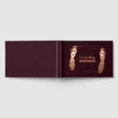 Burgund und Rose Goldene Foil-Hochzeit Gästebuch (Voll)