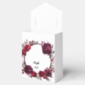 Burgund und Rote Rosen Branch Wreath Wedding Geschenkschachtel (Geöffnet)